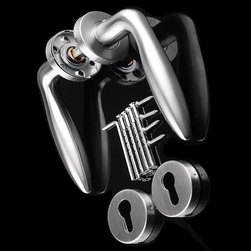 60mm Stainless Steel Mute Center Distance Door Handle Lock for Room Door / Bedroom Door with Serviceable Adjustable Latch