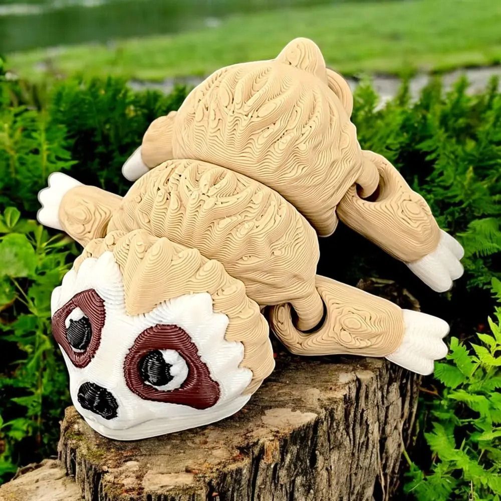 Movable Joints Mini 3D Printing Sloth Realistic Handicraft 3D Printed Sloth Sculpture Figurine Cartoon 3D Printed Sloth Toy Kids