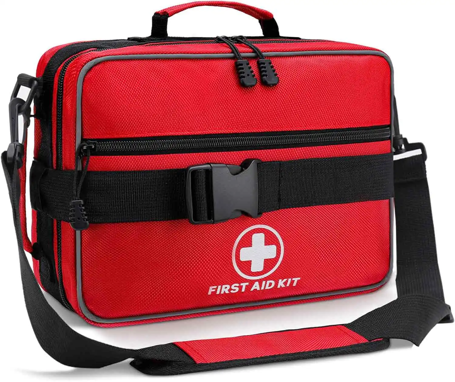 Portable Oxford First Aid Kit Bag With Shoulder Strap Emergency Medical Storage Case for Home Car Hiking Travel Outdoor Survival