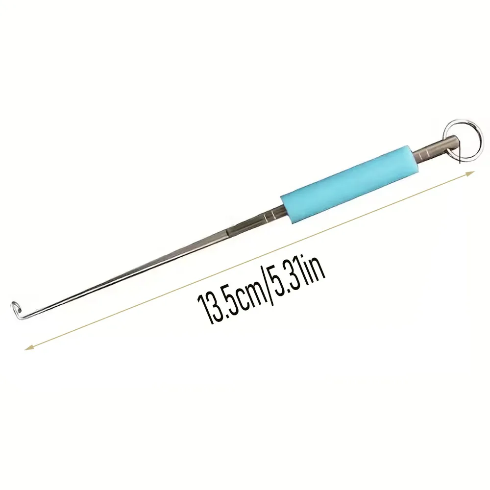 Heavy-Duty Stainless Steel Deep-Throat Fishing Hook Remover - Professional Carp and Pike Hook Removal Tool, with a Pointed Tip, Non-Slip Grip, Suitable for Large Fish, Fishing Enthusiasts
