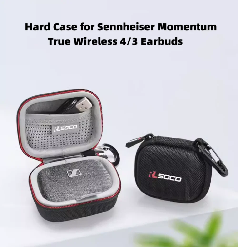 Hard Case for Sennheiser Momentum True Wireless 4/3 Earbuds,Hard Shell Military Grade Case,Full-Body Shockproof Protective Cover