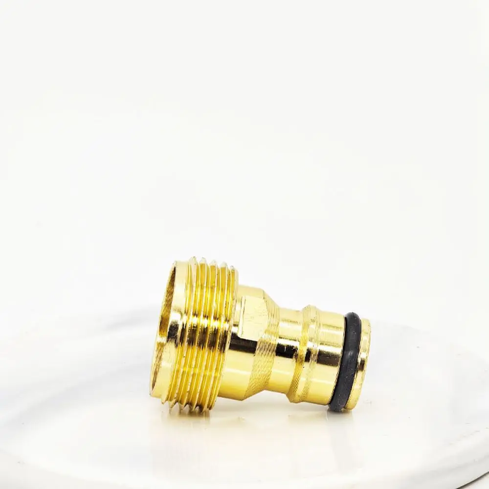 Reliable Garden Hose Quick Connector 3 4 Inch Copper Plated Aluminum Adapter For Water Irrigation And Yard Cleaning