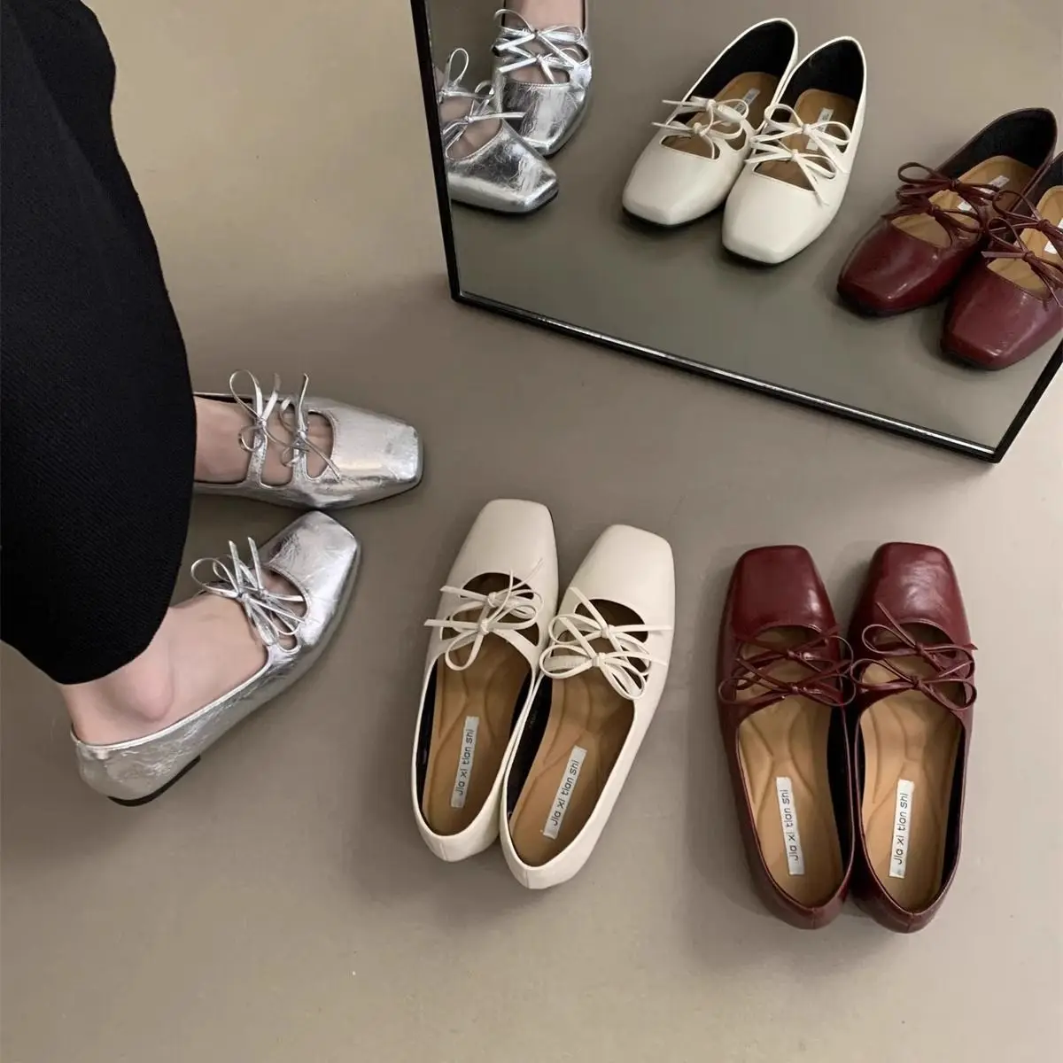 

Comfortable Flat Bot Mary Jane oes Gentle Sle Spring 2025 New Vintage Fairy T Look Slip-On Faion Single oes