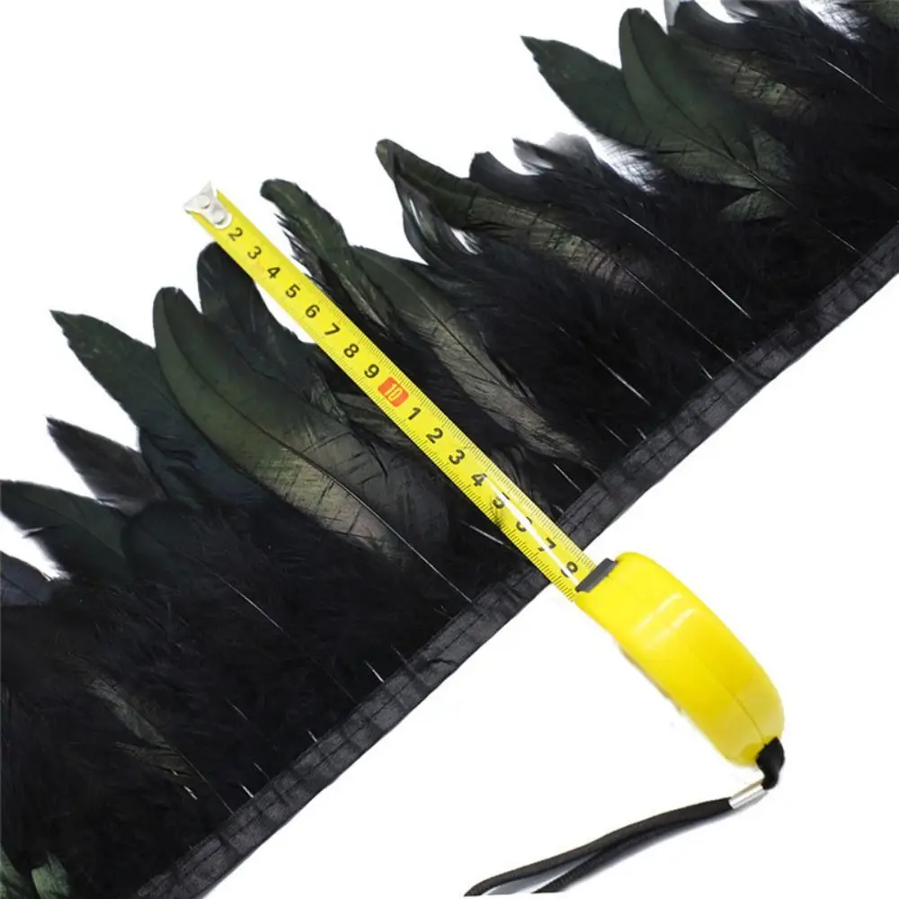 

1 Meter Wedding Party Natural Turkey Feathers Sewing Decoration Ribbon Tassel Feathers Trim DIY Home Decor Apparel Fabric
