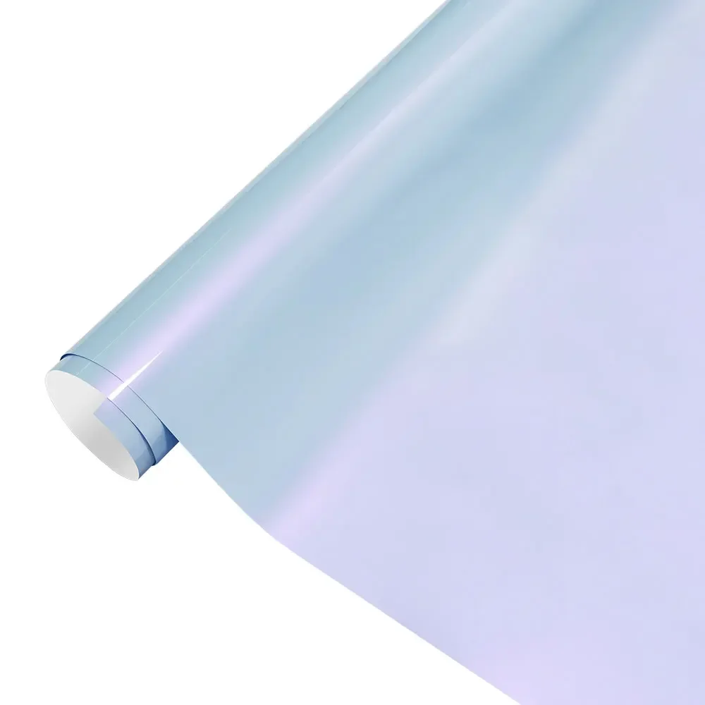 

PET Magic Pearl Misty Purple Car Wrap Vinyl Film PVC Car Engine Hood Decal Self Adhesive Motorcycle Auto Body Decoration Film