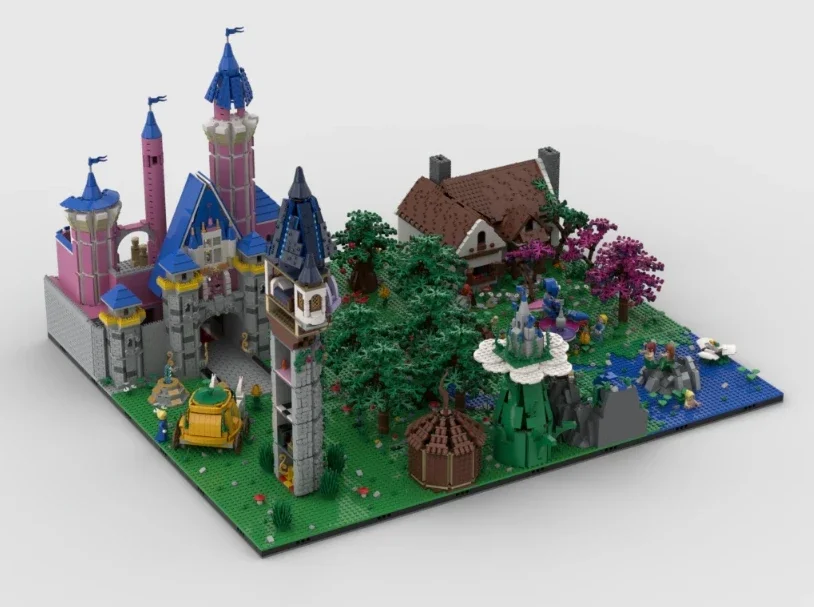 9944pcs Moc Modular Fairy Tale World Medieval Architecture Castle Model Building Blocks Assembly Bricks Toys Kids Education Gift