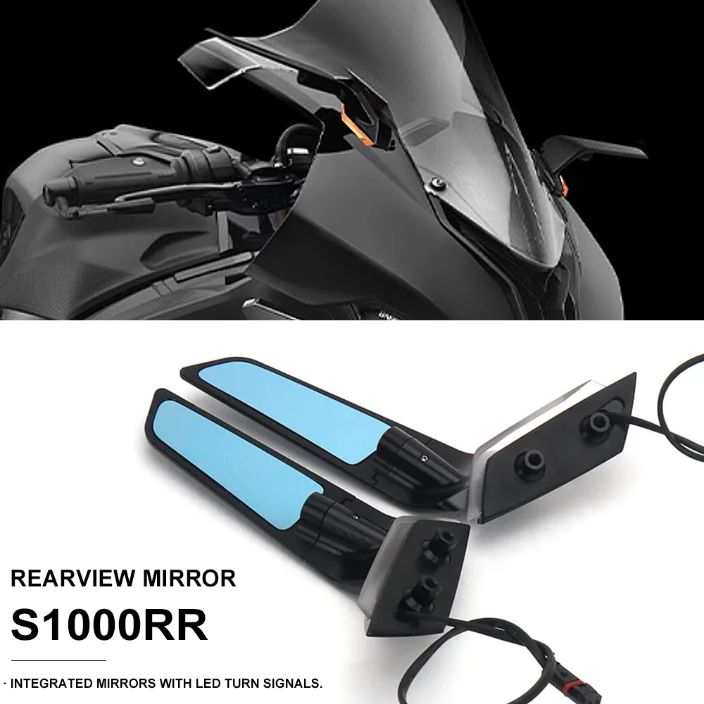 Motorcycles Wind Wing Adjustable Rotating Rearview Mirror With LED Light For BMW S1000 RR S 1000 RR S1000RR s1000rr 2019-2023