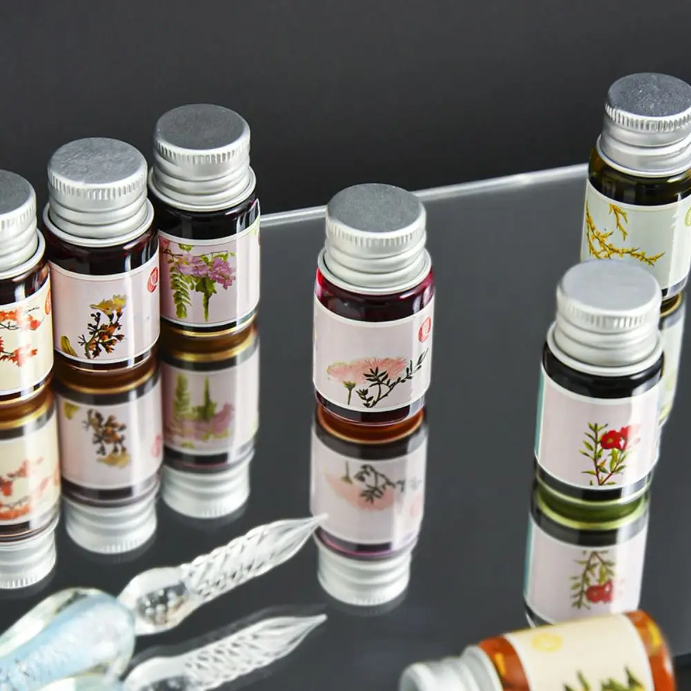 24 Colors 7ML Color Refilling Inks Painting Graffiti Carbon-free Ink Refilling Writing Fountain Pen Ink Calligraphy