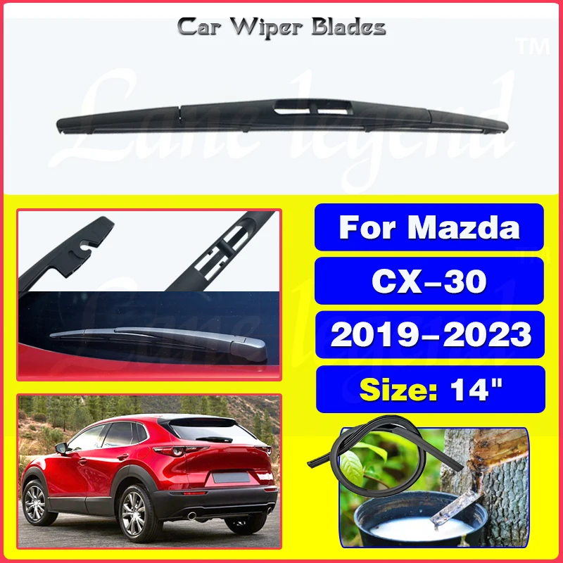 

Car Rear Windshield Wiper Blades For Mazda CX-30 CX30 2019-2023 2022 2021 2020 Rear Windscreen Window Brush Car Accessories 14"