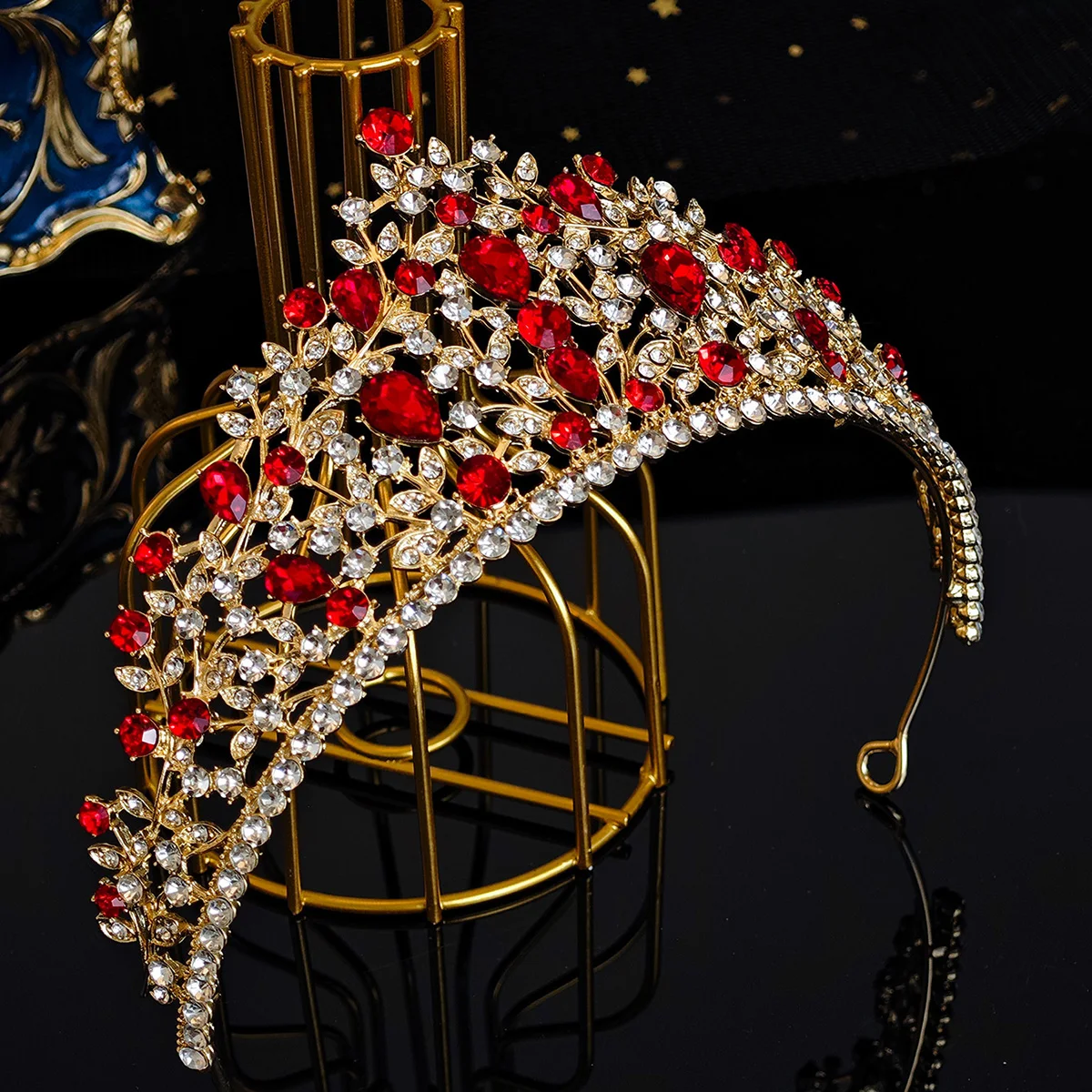Full Diamond Crystal Princess Crown Luxury Queen\'s Crown Headdress Hair Accessories Birthday Party Girl Headpieces