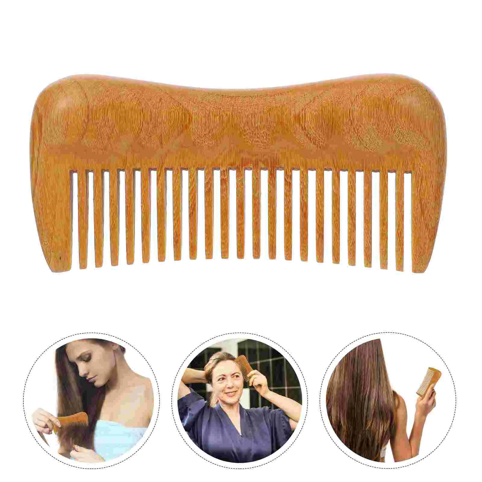 

Fine Teeth Massage Comb Miss Hair Jade Boxwood Scalp Massager for Volume Dense Tooth