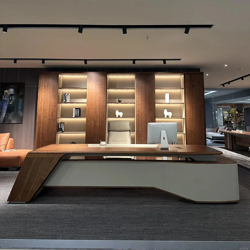Boss Desk President Leadership Boss Desk and Chair Combination Simple Modern Office Class Desk