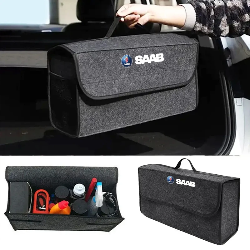 Saab Car Organizer Bag Storage Tool Trunk Box Car Accessories For 9000 Turbo X 9-5 9-3 9-X 97X 93 95 900 9-7 600 9-2X 92 Sonett