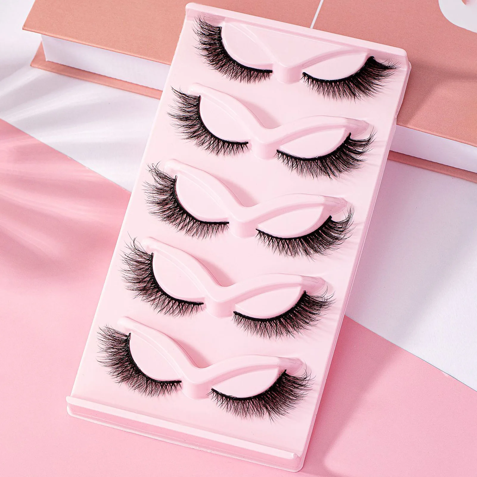 5 Pairs European Style Simulation False Eyelashes Soft Non Irritation Fluffy Lashes Eyes For Women Party Diy Makeup Accessories