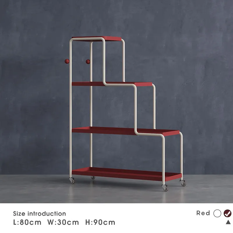 LMM mobile trolley bedroom bedside table simple small table floor flower stand