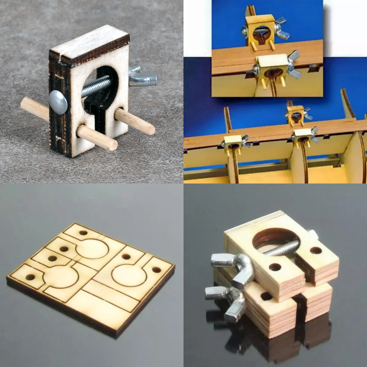 

Hobby Model Building Assembly Tools Wooden Ship Model Building Clamps for Auxiliary Bonding of Wooden Scale Model Kit