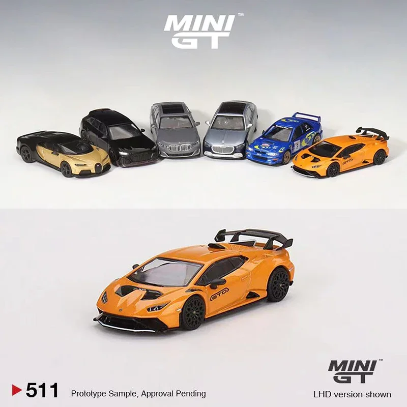 ミニgt-合金スポーツ車両モデル、ハークランへ、arancio Borealis、lhdオレンジ、1:64