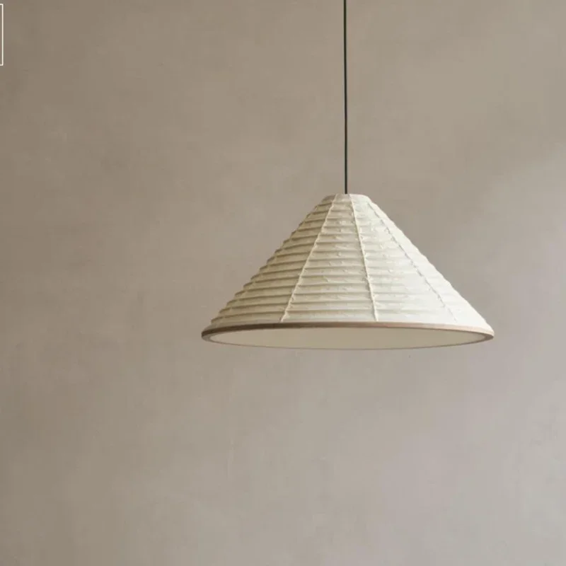 

Wabi Sabi Paper Ceiling Pendant Lamp Japan Restaurant Shop Ceiling Light Dining Room Kitchen Island Cone Chandelier Room Decor