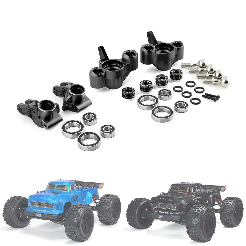 FBIL-Metal Front Steering Knuckle Rear Hub Carrier For 1/8 Arrma KRATON Outcast BLX 6S V5 ,2