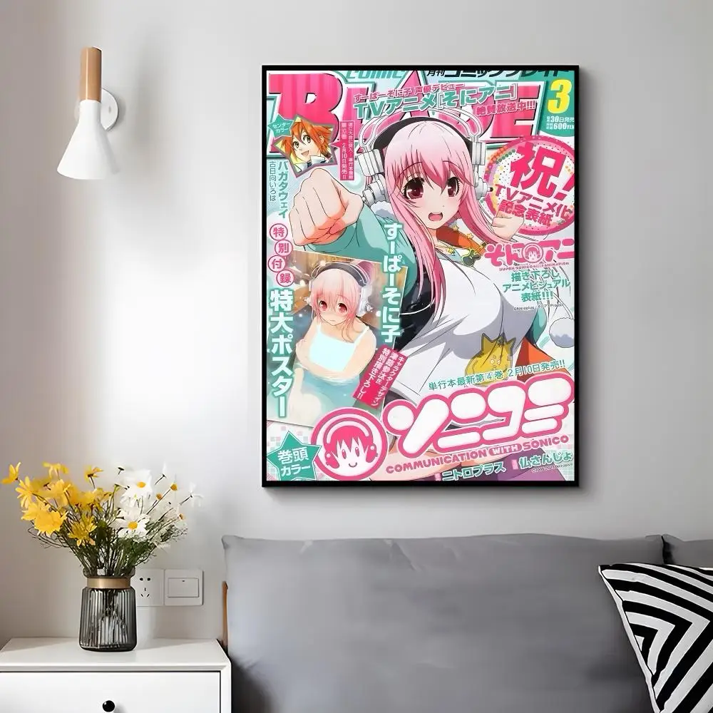 Virtual Idol Super Sonico Poster Trendy Aesthetic Wall Decor for Dorm & Bedroom