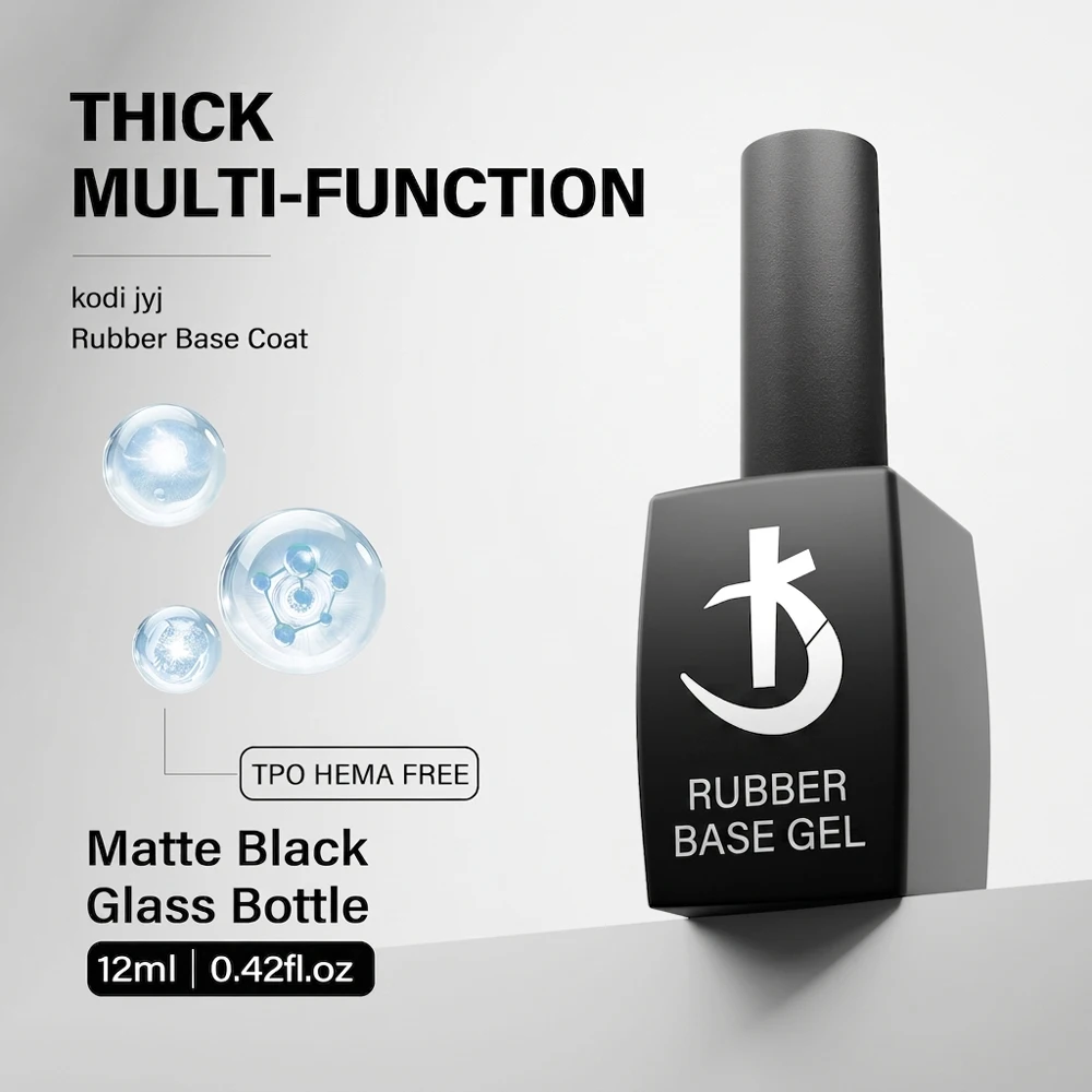 KODI JYJ EU Wholesale Rubber Base Gel 12ml Thick Nail Base Coat Manicure Self-leveling Gel Nail Polish Strong Base for Nail Art