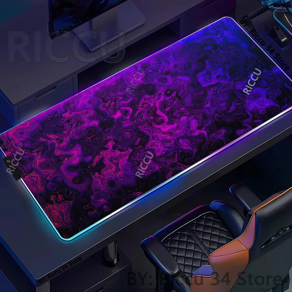 

RGB Strata Liquid Mouse pad Desk Pad Gaming Accessories Computer Notebook Anime Keyboard Oversized Gamer Decorative Mouse Pad