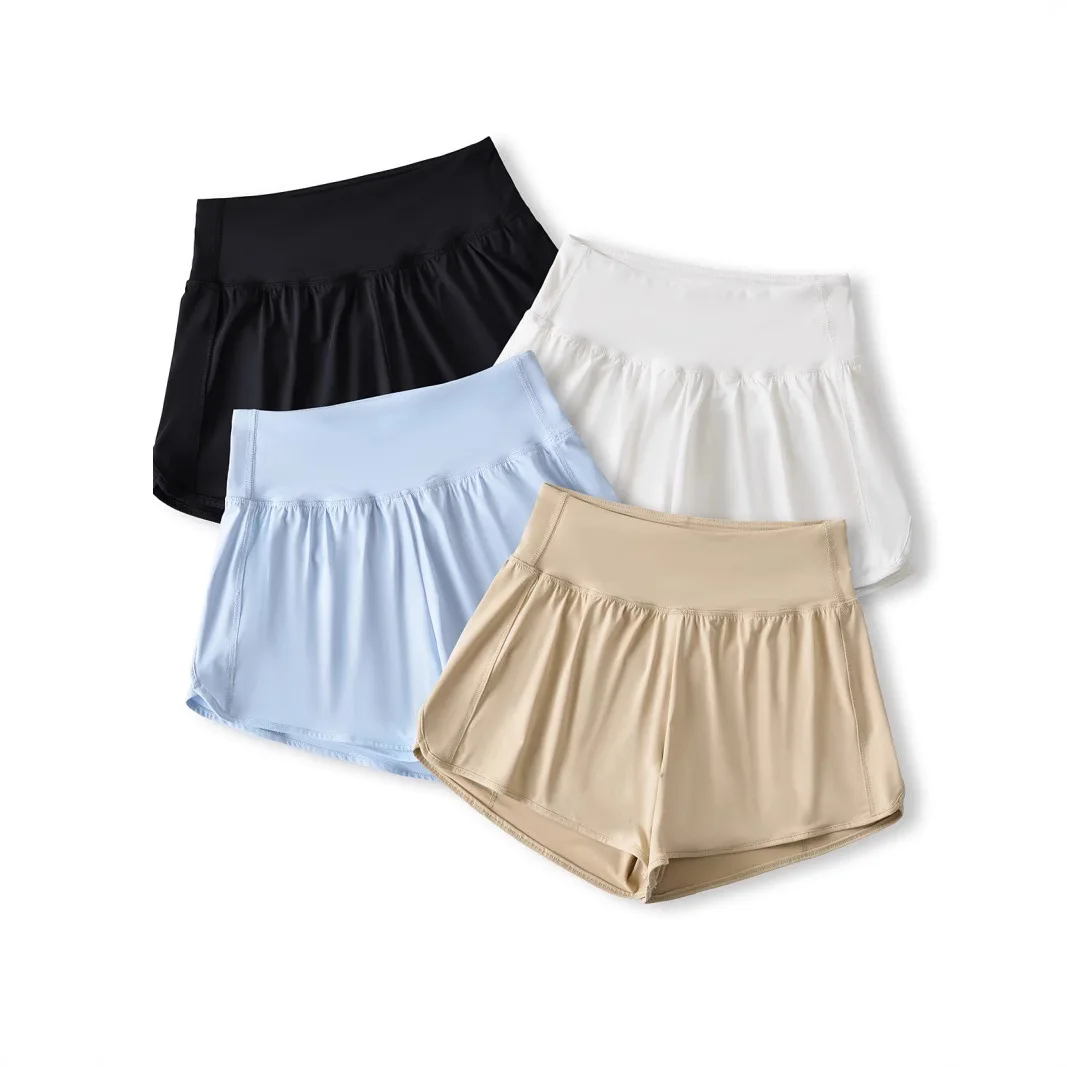 

Женские брюки для бега для фитнеса с высокой талией, повседневная свободная футболка длиной четверти, летняя новинка, трикотажные брюки Sle Street Sle