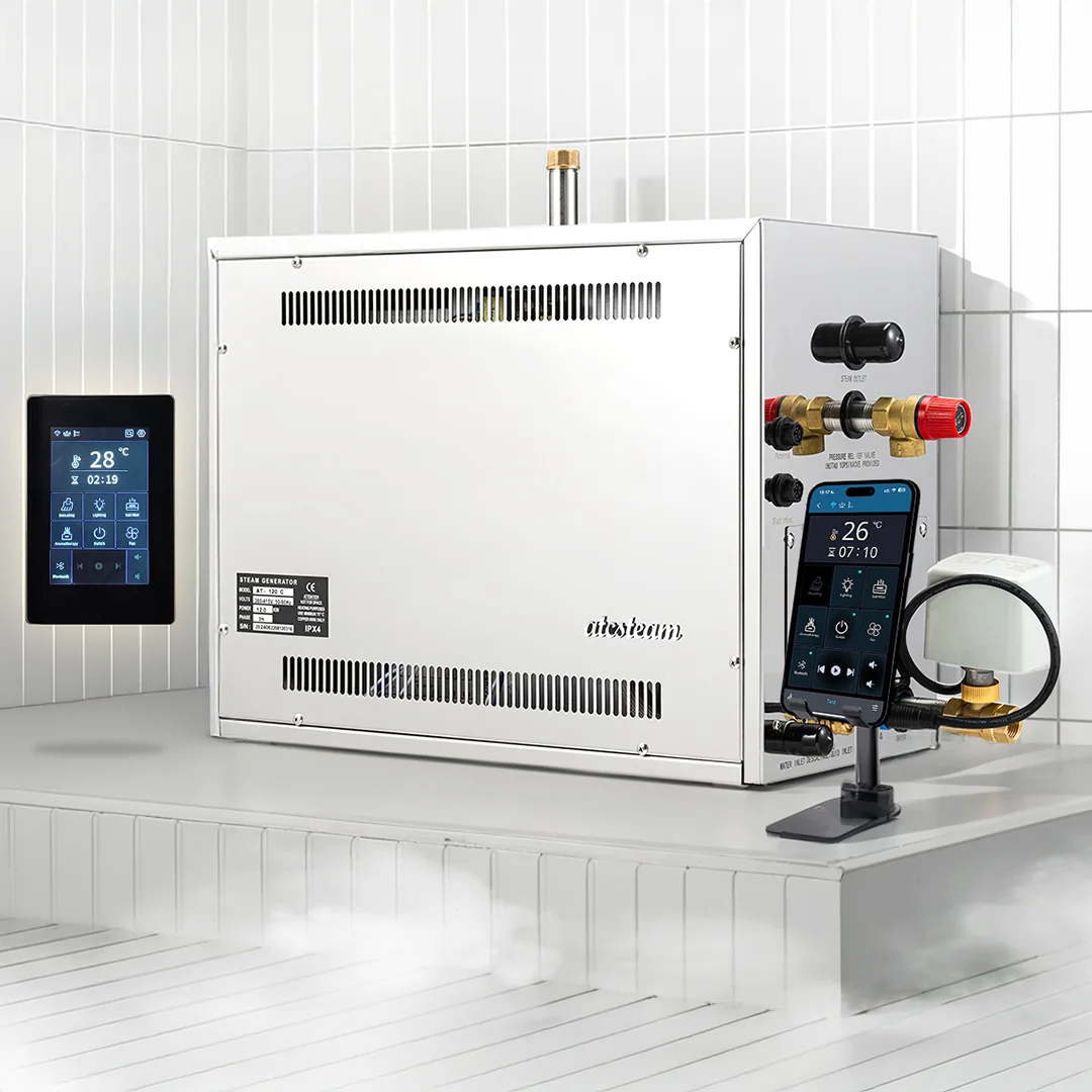 

Atcsteam Self-Draining WiFi APP Control 12kW Steam Generator for Steam Sauna Rooms