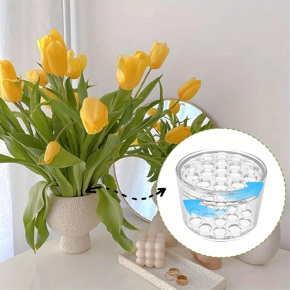 2 Stück/Packung Spirale Ikebana Stielhalter, Spiralstielhalter für Blumen, 2024 Spiralstielhalter für Vasen, Spirale DIY Blumenstrauß Twis