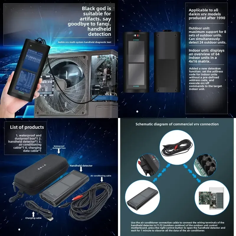 For Daikin VRV Handheld Diagnostic Tool | D-Checker for Addressing, Control & Troubleshooting