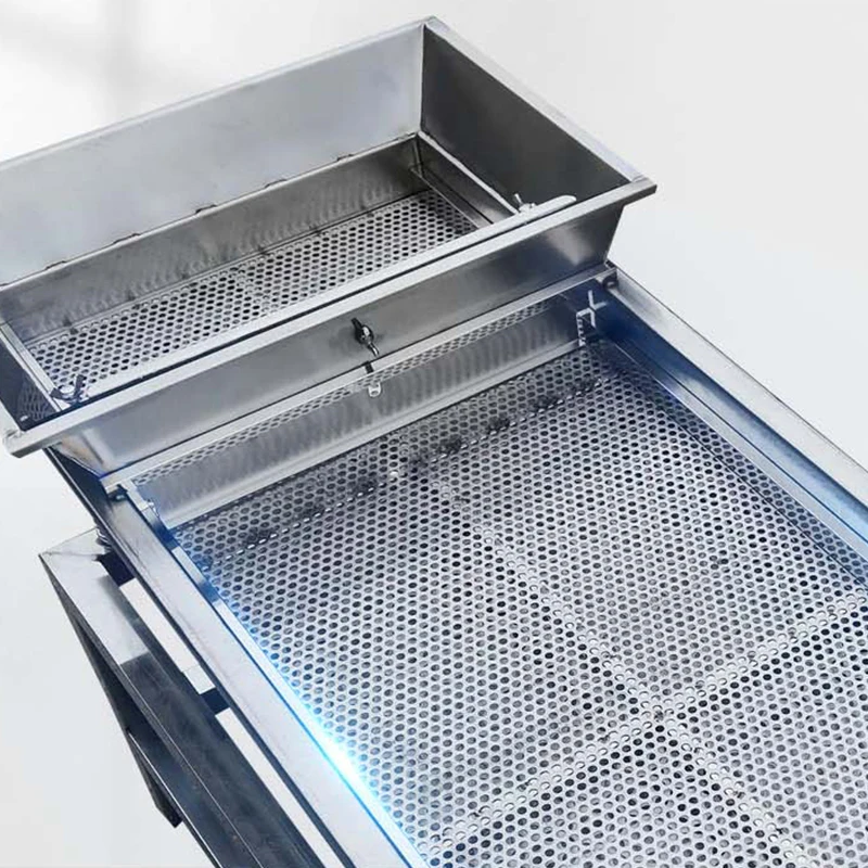 100*40cm Small Stainless Steel Screening Machine Electric Linear Vibrating Screen Plastic Particle Vibrating Screening Machine
