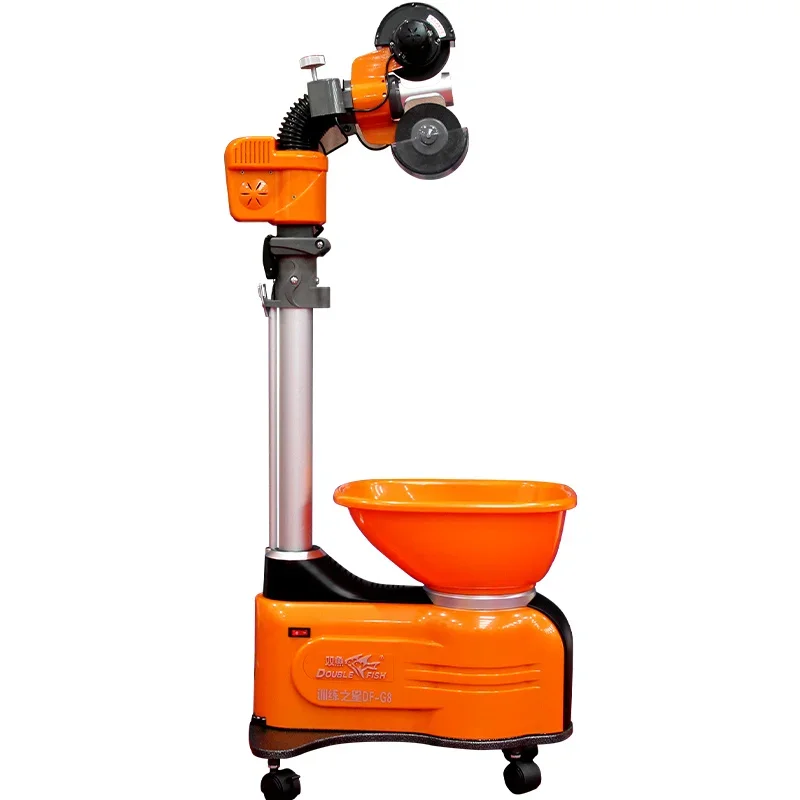 Server da ping pong multi-rotazione originale Double Fish, macchina per servire palline da ping pong con raccolta automatica