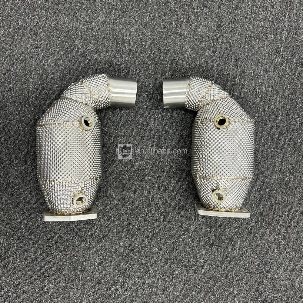 Auspuff-Downpipe für Porsche 911 991.1 991.2 Turbo S 3.8T (2013-2019), Hochleistungs-Flansch in hoher Qualität – Detail 8