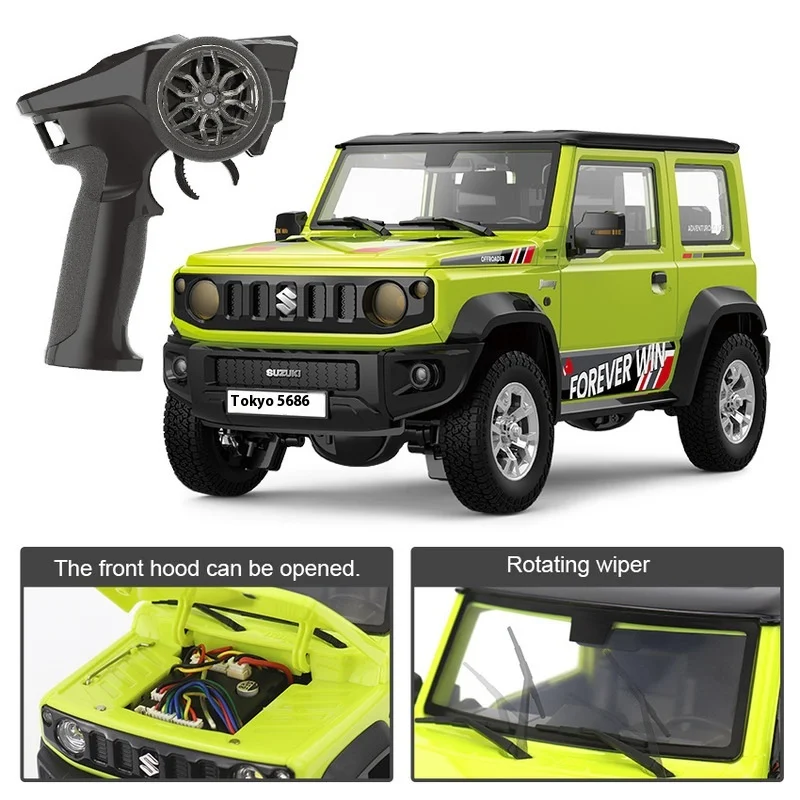 Hengguan 1:16 Suzuki Jimny Hg4-53 Simulation Car Light Horn Smoking Rc Car Full Scale Off-Road Remote Control Car Children'S