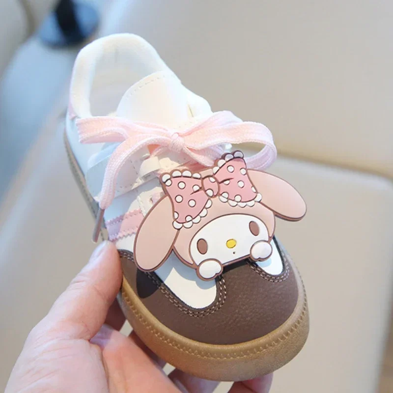 Sanrio Children\'s Casual Shoes Kuromi My Melody Cartoon Girls Board Shoes Anti-slip Soft Bottom Kids Sport Shoes Boys Snearkers