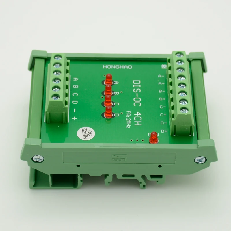 DIS-OC 4CH Differential Collector Encoder Signal Conversion Module Input/output Isolation Rail Installation