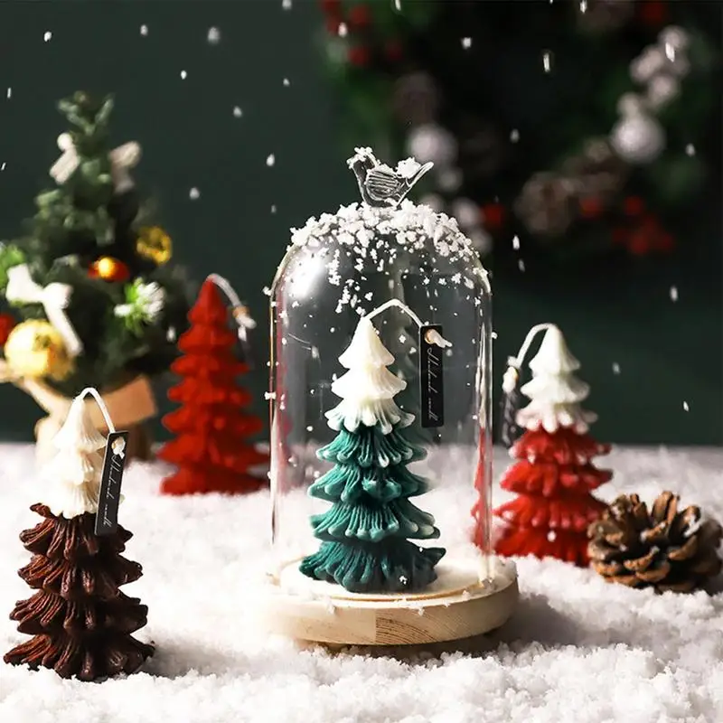 Candele profumate a forma di albero di Natale Candele per aromaterapia carine Candele Decorazioni da tavola per le vacanze invernali della vigilia di Natale