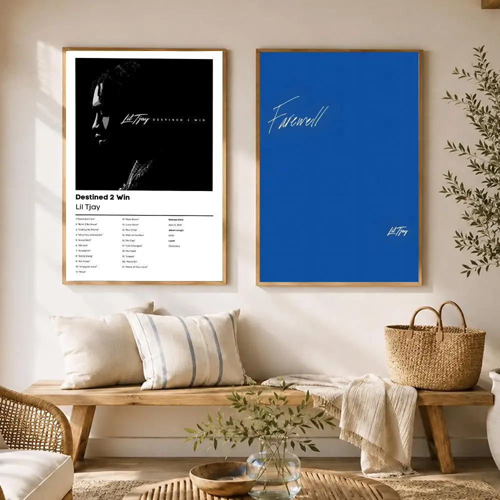 Rap Singer Lil Tjay Poster HD poster wall art self-stick no-residue for home cafe office great gift