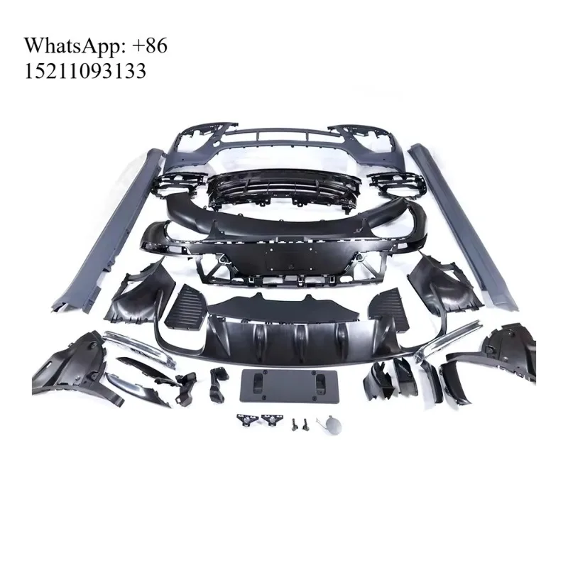 Full Set Car Body Kit Front & Rear Bumper Set with Side-skirts