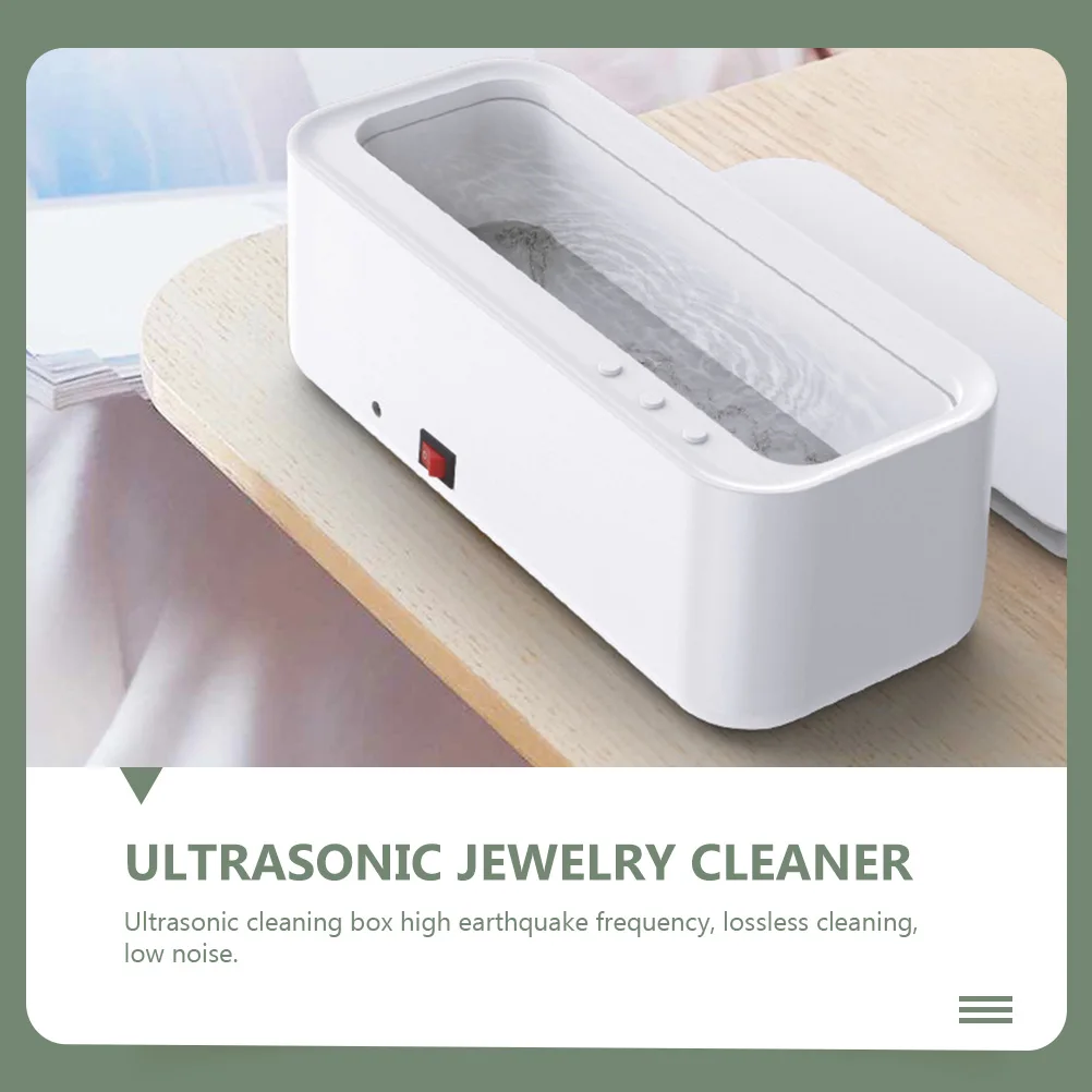 

1 Set Glasses Washing Machine Jewelry Cleaner Ring Ultrasonic Cleaner High Frequency Vibration Low Noise Workshop Household Use