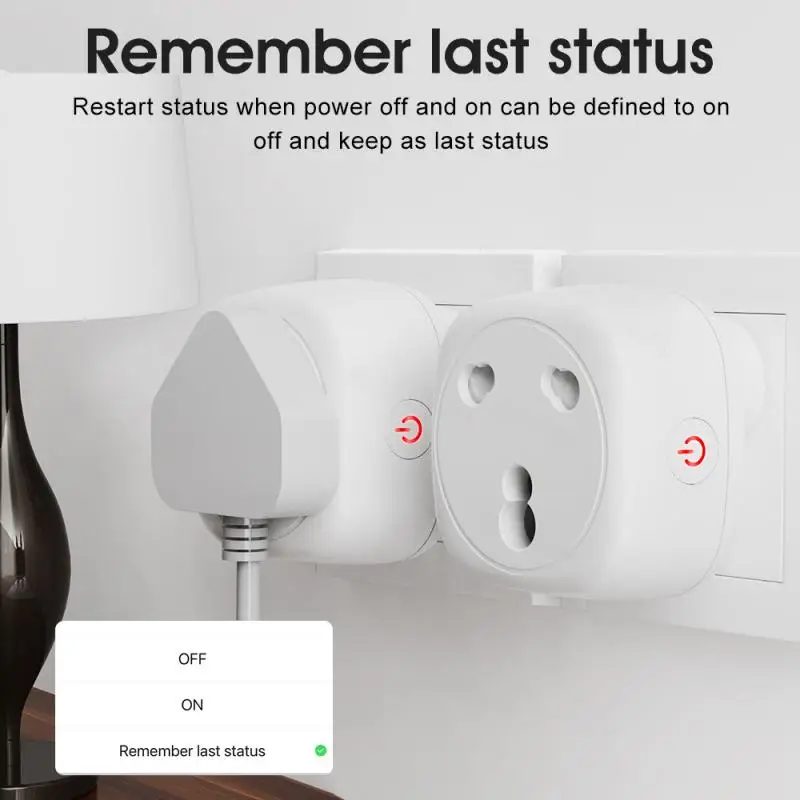 Tuya WiFi Smart Plug 16A Smart Socket India Great South Africa Gauge Remote Control Smart Life Compatible Home Alexa