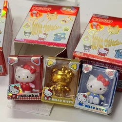 Sanrio Family Rice Grain Doll First Blind Box Hello Kitty Kuromi Mini Collectible Model Toys Handmade Action Figures Girl Gift
