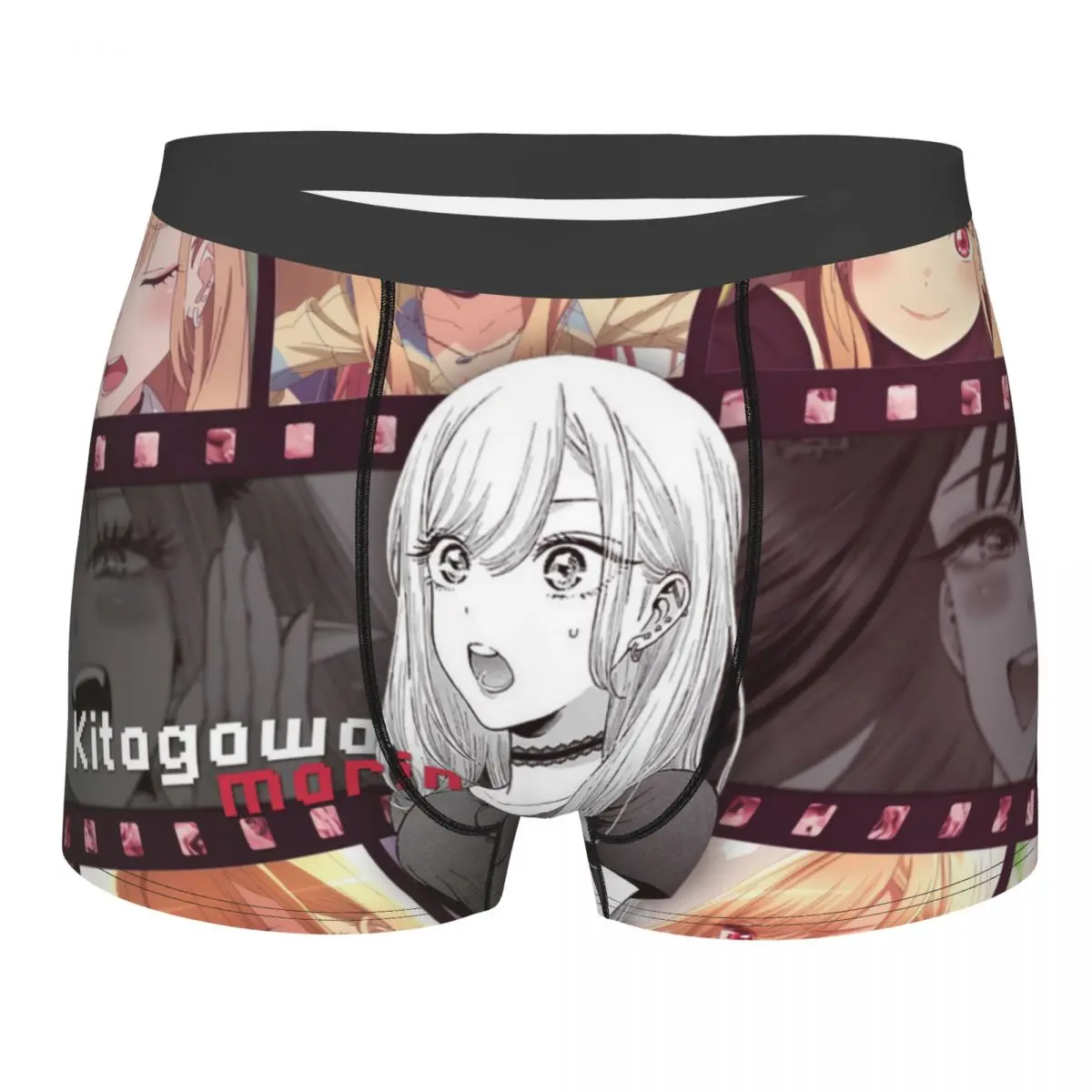 Kitagawa Marin Sono Bisque Doll Wa Koi Wo Suru Men Boxer Briefs Manga Cut Breathable Underpants Print Shorts Birthday Gifts