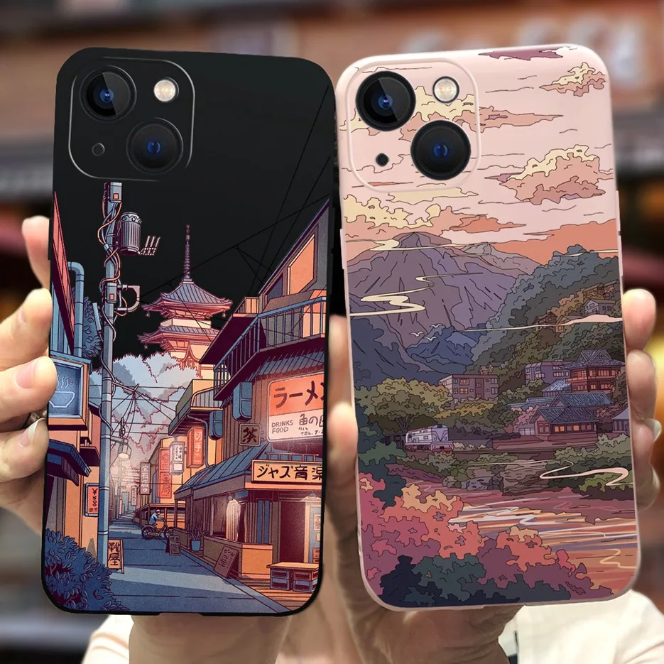 For Apple iPhone 13 Case Cute Fashion Cartoon Cover Soft TPU Phone Cases For iPhone 13 Pro Max iPhone13 Mini Fundas Coque Bumper