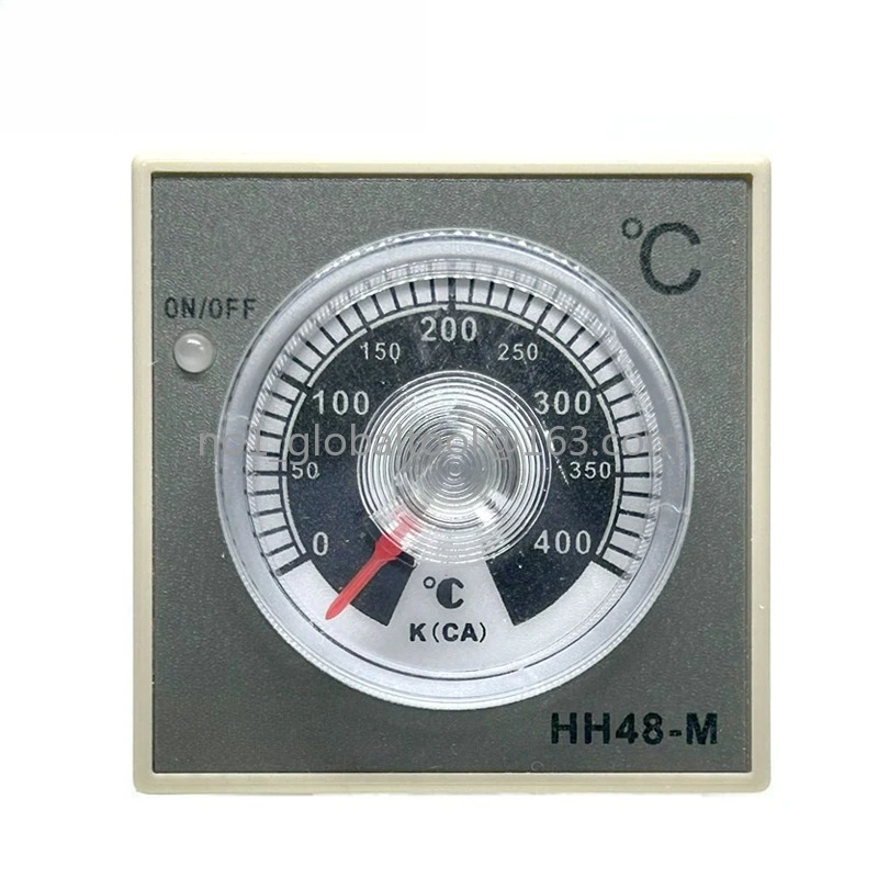 HH48-M (E5C2) K 0-400 ℃ Pointer Type Temperature Control Instrument Thermostat Plus Base Card Guide Rail
