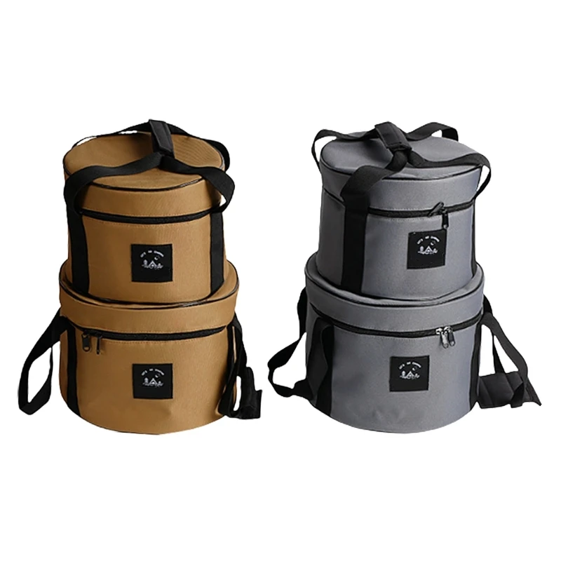 Folding Container Round Picnics Storage Pouches Outdoor Dining Gear Bag for Picnics Essential
