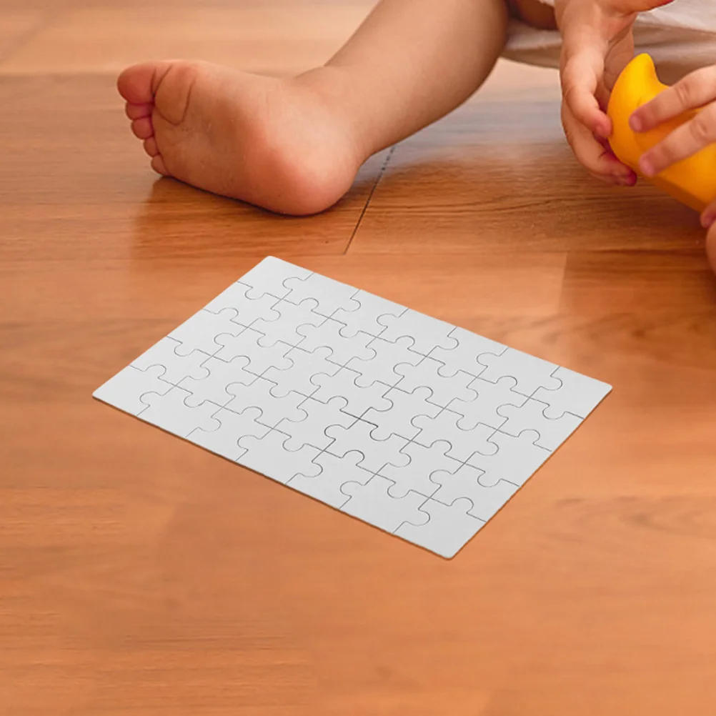 

4 Sheets Blank Puzzle for Sublimation Thermal Transfer Wood DIY Craft Kids Adult Custom Image Jigsaw Activity