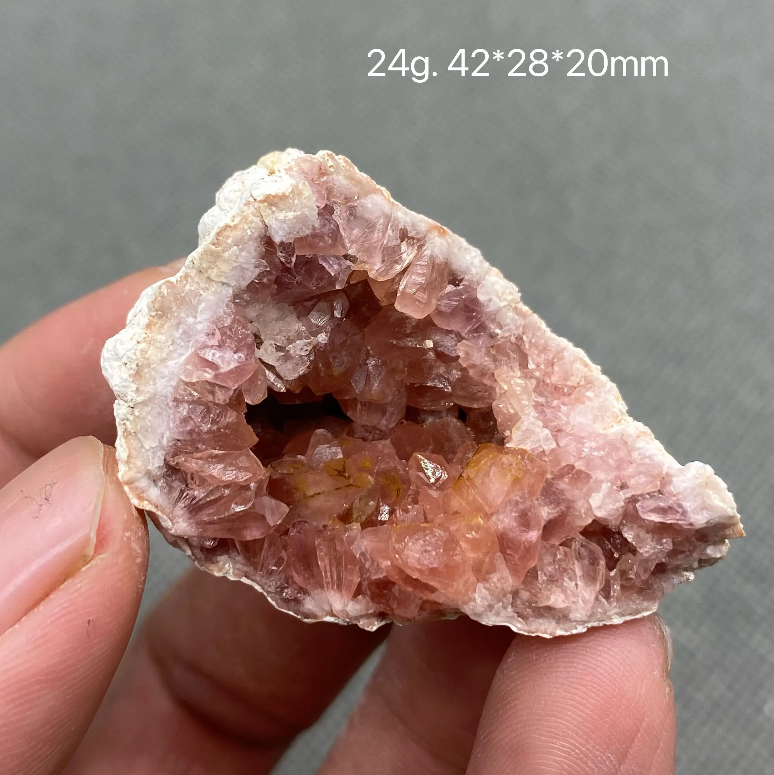 

100% natural pink crystal cave rough mineral specimen home decoration healing crystal