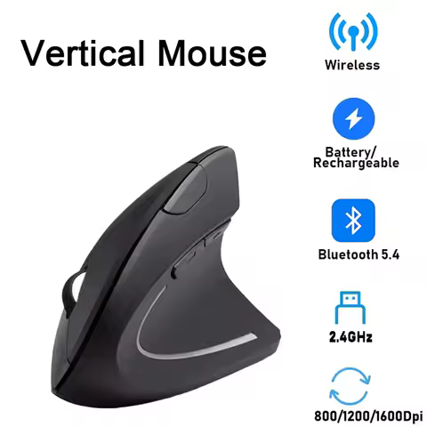 Vertical Ergonomic Gaming Mouse Wireless Rechargeable Gamer Mouse Kit Optical 2.4G Mouse For PC Laptop Computer Desktop USB Mice
