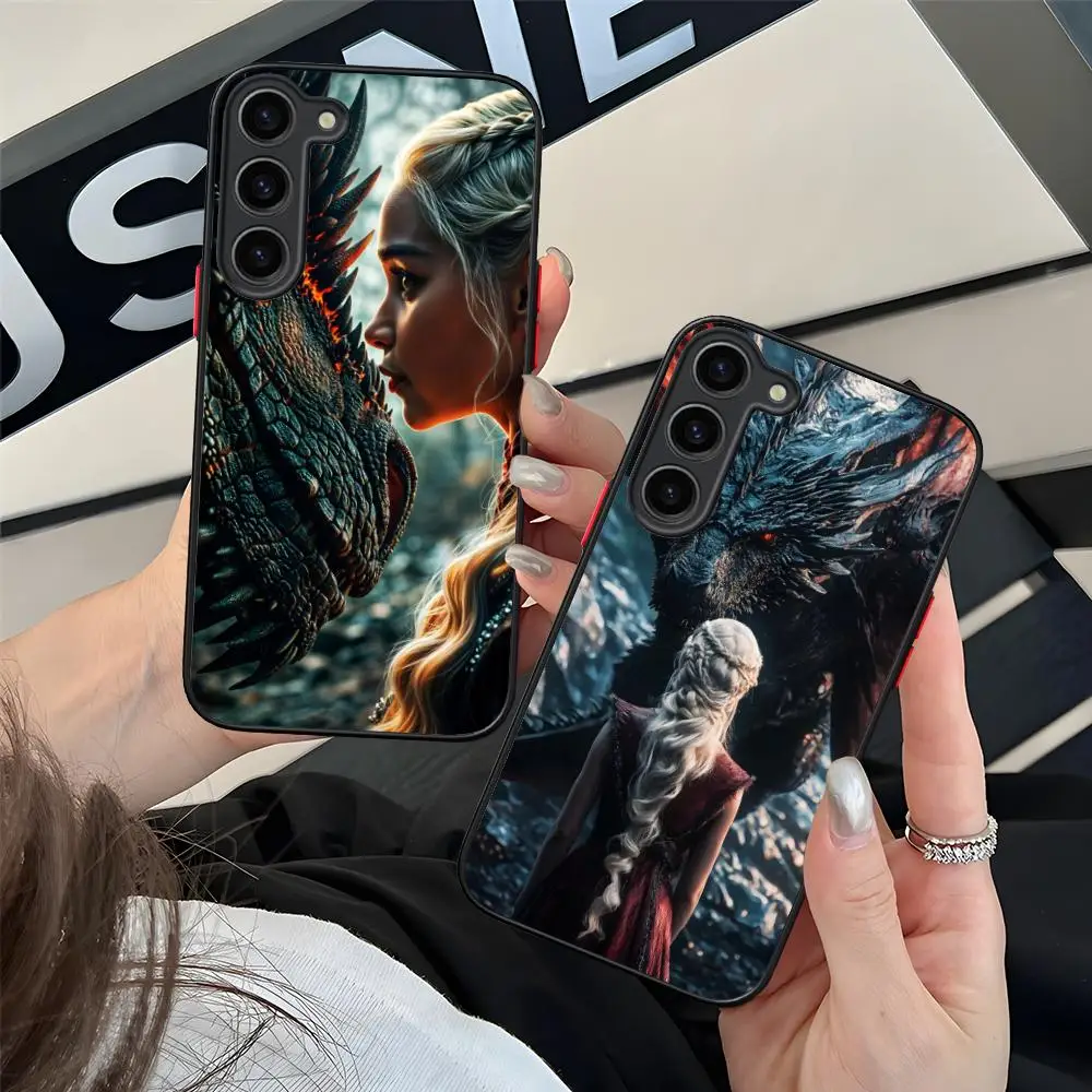 

Чехол для мобильного телефона Dragon Queen для Samsung Galaxy S25 S24 S23 S22 S21 Plus FE Ультрацветный силиконовый чехол класса люкс